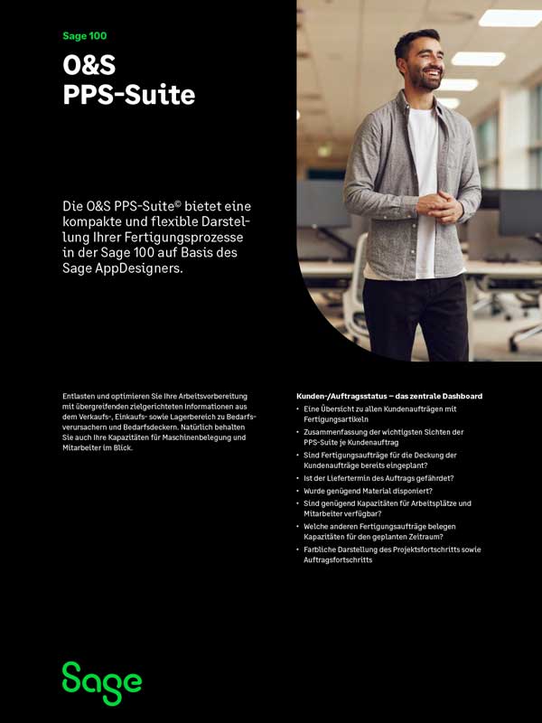 Titel Sage 100 Broschüre O&S PPS-Suite
