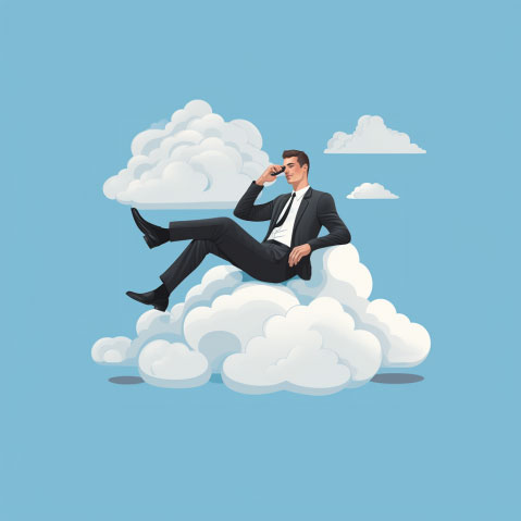 BuH-Cloud-Telefonie-Illustration-Businessmann-Wolke-Handy
