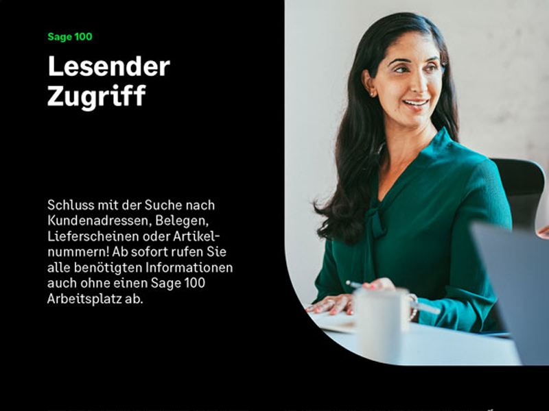 Sage 100: Datenzugriff im Lesemodus – sicher & kontrolliert