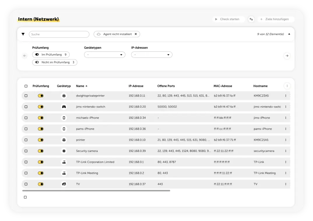 Lywand Schwachstellenanalyse Netzwerk Check