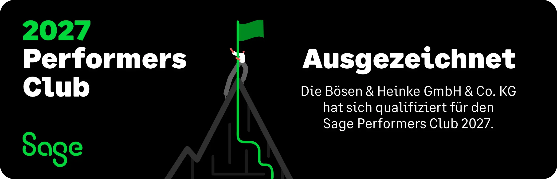 Auszeichnung Bösen & Heinke für Sage Performers Club 2027 Auszeichnung Bösen & Heinke für Sage Performers Club 2027